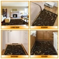 thumbnail image 4 of Ottomanson Non-Slip Area Rug for Living Room 3'3" x 5' Durable Low Profile Carpet, Brown Leaf, 4 of 12