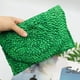 thumbnail image 4 of Bolso de mano de paja para mujer, bolso de playa tejido bohemio, informal, para boda, fiesta, graduación (verde) Tmvgtek Para Estrenar, 4 of 6