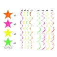 thumbnail image 5 of Selrti 40 Pcs Glow Paper Star Hanging Swirl Decoration Glow in The Dark Ceiling Streamer Fluorescent Neon Party Supplies for Wedding Birthday, 5 of 8