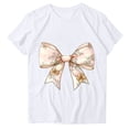 thumbnail image 1 of Blusas de Manga Corta para las Mujeres Divertida Impresión Cuello Redondo Camiseta Vintage, Blusas de Primavera para las Mujeres, 1 of 4