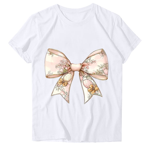 Blusas de Manga Corta para las Mujeres Divertida Impresión Cuello Redondo Camiseta Vintage, Blusas de Primavera para las Mujeres