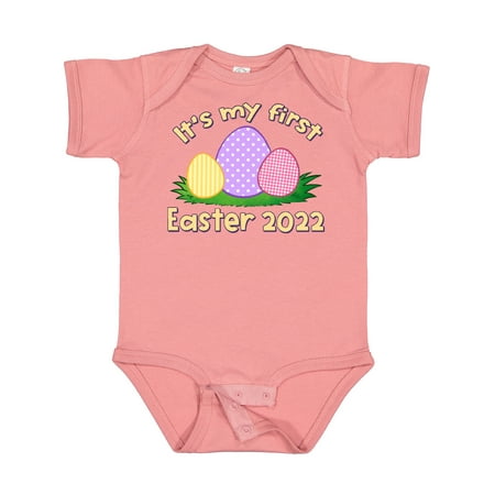

Inktastic It s My 1st Easter 2022 Pastel Colored Eggs Gift Baby Boy or Baby Girl Bodysuit