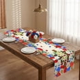 thumbnail image 2 of Ouuluon Table Runner 4th of July Decorations Patriotic Table Cover, Linen Table Decorative for Family Holiday Gathering Home Ornament, 2 of 8