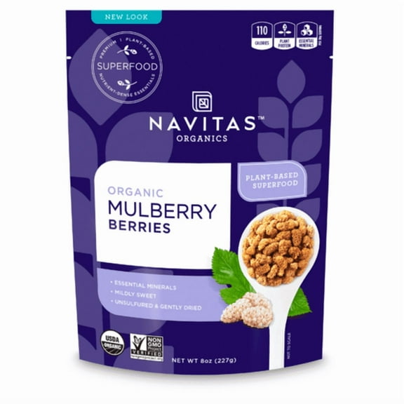 Navitas Organics Organic Mulberry Berries Turki 8 oz - Pack of 5