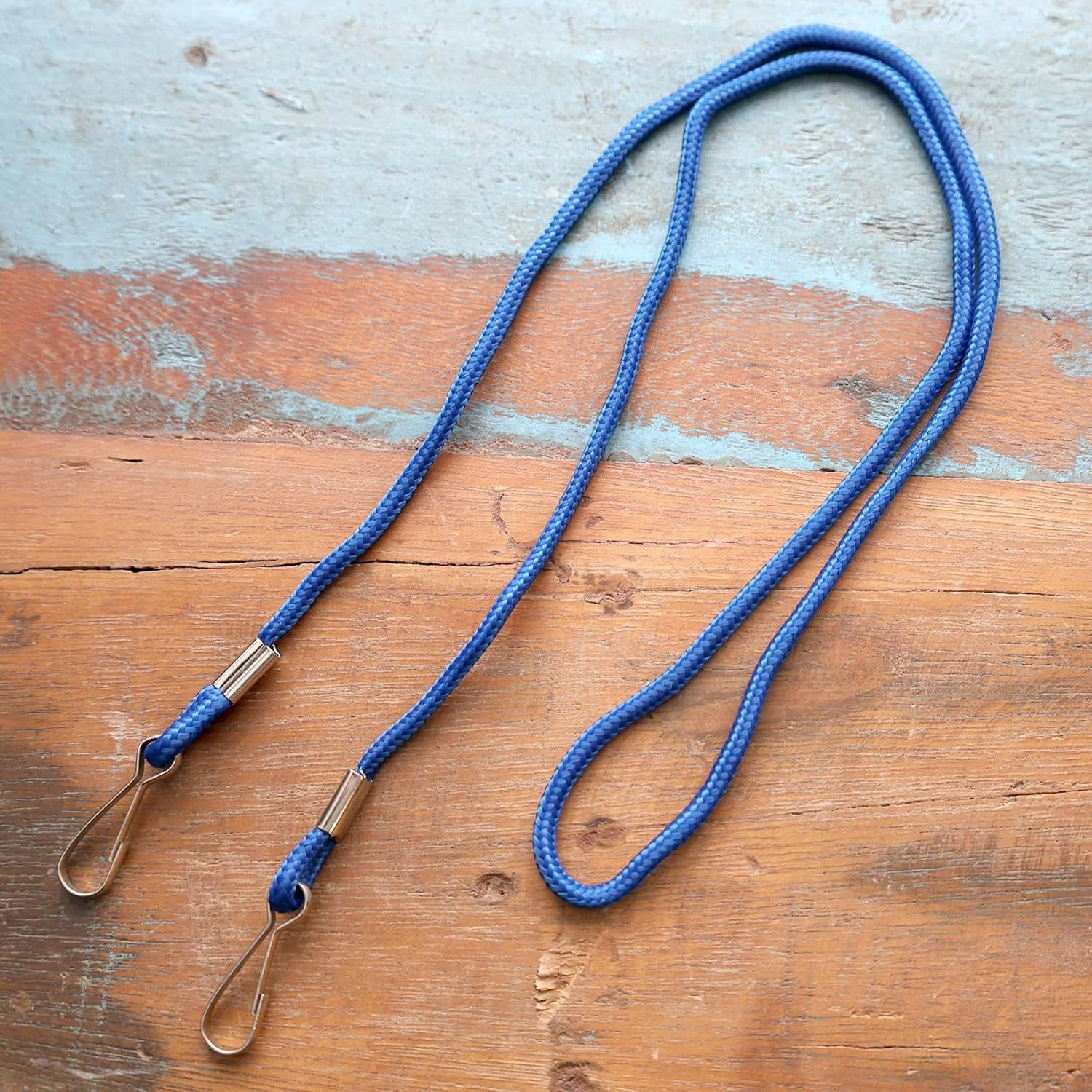 100 Pack - Double Clip Lanyards for Special Events (Two Hook/Open Ended) by Specialist ID (Blue)