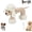 Sheep, variant on Linen Safari Companions, Squeaky Dog Chew Animals, Robust Indestructible Dog Stuffed Toy with Squeakers for Small Medium Dogs (Elephant)