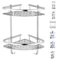 thumbnail image 4 of Estante de esquina de baño de aluminio sin perforaciones Gel de ducha Organizador de champú Soporte Estantes de almacenamiento de cosméticos sidaley JJ25187-01B, 4 of 6