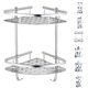 thumbnail image 4 of Estante de esquina de baño de aluminio sin perforaciones Gel de ducha Organizador de champú Soporte Estantes de almacenamiento de cosméticos Jumpingount JJ25187-01B, 4 of 6