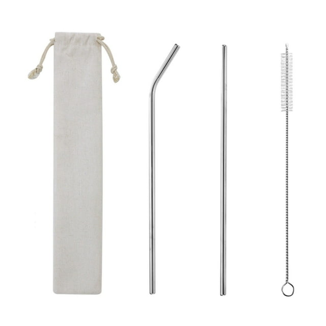 Aodebiao Pailles Réutilisables pour Smoothie et Milkshake, Paille en Acier Inoxydable Extra Grand Longue, Lot de 5 Paille en Métal avec 1 Brosse Réutilisable pour Milkshake, Smoothie