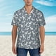 thumbnail image 2 of Balery Poodle Dog Camisas hawaianas de manga corta para hombre, camisas playeras de corte holgado, camisas de vacaciones con botones,X-Large, 2 of 7