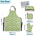 thumbnail image 3 of Cool Turtles with Sunglasses 5 Pcs Kitchen Set Heat Resistant Oven Mitts and Non-Slip Pot Holders with Adjustable Cooking Apron, 3 of 6