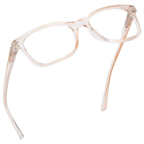 Readerest Blue Light Blocking Glasses – Thin Reflective Lens, Anti-Glare Computer Eyeglasses, UV Protection, Eye Strain Relief (Peach, 2.25 Magnification)