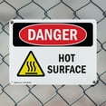 thumbnail image 5 of (2 Pack) Hot Surface OSHA Danger Sign 18 Inch X 12 Inch Indoor / Outdoor Rust-Free Aluminum Metal Signs for Workplace, Workshop, and Construction Site, Made in the USA, 5 of 8