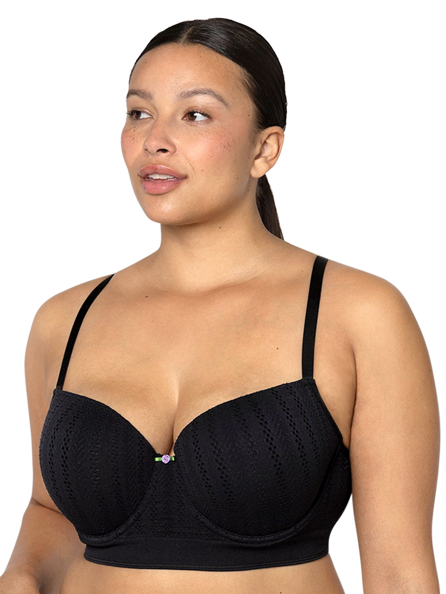 fresh collection by Fruit of the Loom Women's Seamless Pointelle Lightly Lined Bra