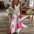 thumbnail image 3 of Vibrant Floral Paisley Watercolor Pattern Design Fine Art Sleeveless Dress Summer Dress Woman 2025, 3 of 7
