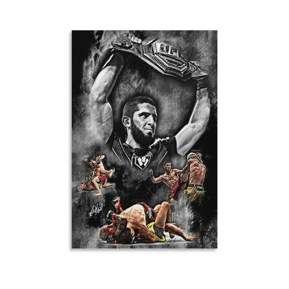 Islam Makhachev Canvas Poster Artworks Canvas Poster Room Aesthetic Wall Art Prints Home Modern Decor Gifts 12x18inch(30x45cm)