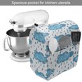 thumbnail image 2 of Blue and White Stand Mixer Cover, Raining Clouds Hand Painted Style with Rough Brush Strokes Wet Weather, Kitchen Appliance Organizer Bag Cover with Pockets, 5 Quarts, Blue and White, by Ambesonne, 2 of 4