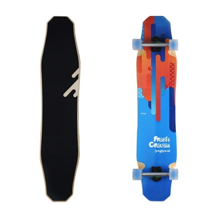 WHOME Longboard - 44 inch Skateboards for Adults/Teenagers Girls/Kids Beginner/Pro Dancing Freeride Freestyle Cruising (Fresh Cream) price history on PriceWatchPro