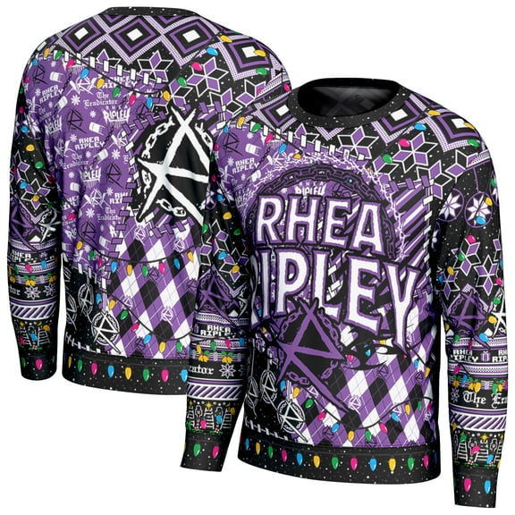 Unisex ProSphere Black Rhea Ripley Holiday Sweater