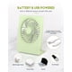 thumbnail image 4 of Zuvas Ventilador de escritorio con pilas, recargable con inclinación de 180 °, plegable, personal, ultra silencioso, pequeño ventilador portátil, ventilador USB de viento fuerte ajustable de 3 velocid, 4 of 5