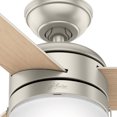 thumbnail image 2 of Hunter 59411 Acumen 42 Inch Indoor Ceiling Fan with LED Light Kit, Nickel, 2 of 10