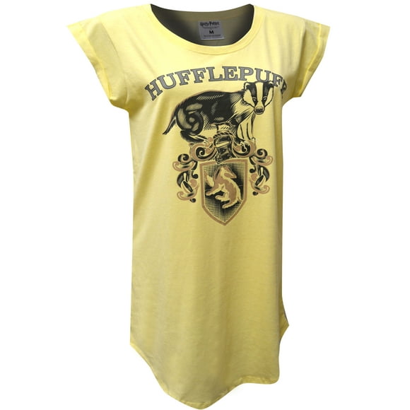 Harry Potter Womens Harry Potter Hufflepuff House Mascot Ladies Nightshirt (Medium)