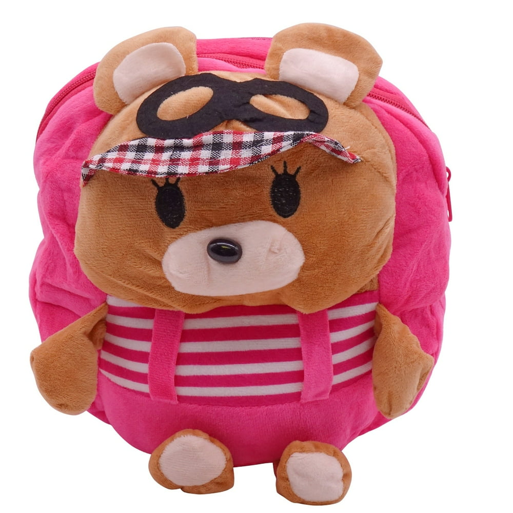 veZve Toddler Girl Mini Backpack for Little Kids, Cute Plush Teddy