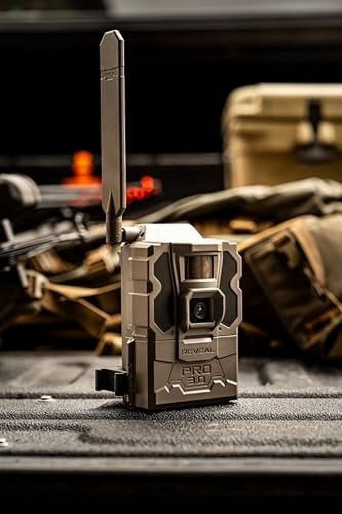 TACTACAM Reveal Pro 3.0 LTE Cellular Trail Camera AT&T & Verizon, 4K Photo Quality, No Glow, for Hunting, Surveillance Includes Solar Panel, Rechargeable Battery, 32GB SD, & Tripod Mount 2PK