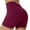 Wine, variant on Uaswgudfs Breathable High-Waisted Yoga Shorts - Ruching & Seamless Design for Gym, Yoga & Workouts White S