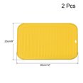 thumbnail image 2 of Unique Bargains Silicone Dish Drying Mat Set, 2 Pcs 12' x 9' Under Sink Drain Pad Suitable for Kitchen Counter, Drawer - Yellow, 2 of 5
