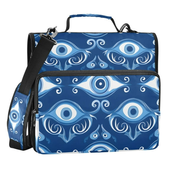 ALAZA Zipper Binder Mandala Eyes 3 Ring Trapper Keeper File Folder Organizer Bag