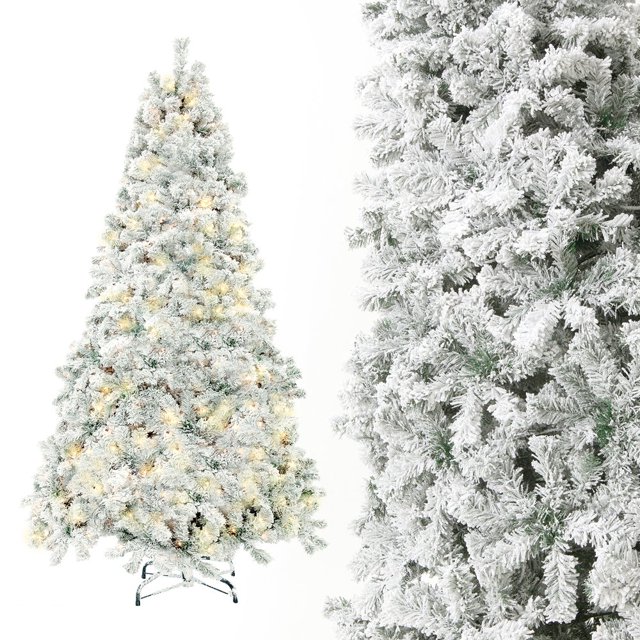 CNKOO Christmas Tree Tinsel Halloween Tree Decor with Lights Christmas Tree Battery Operated Pop Up Artificial Tree Indoor Outdoor Decorations