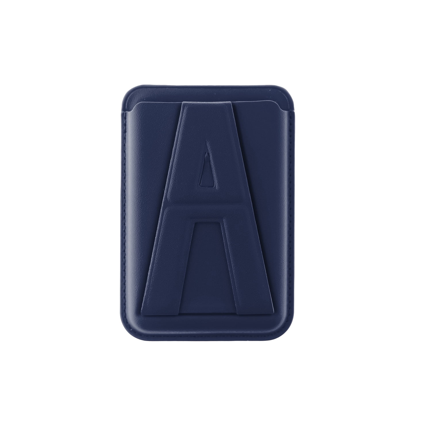 A Design Magnetic Leather Card Wallet with Viewing Stand - Blue