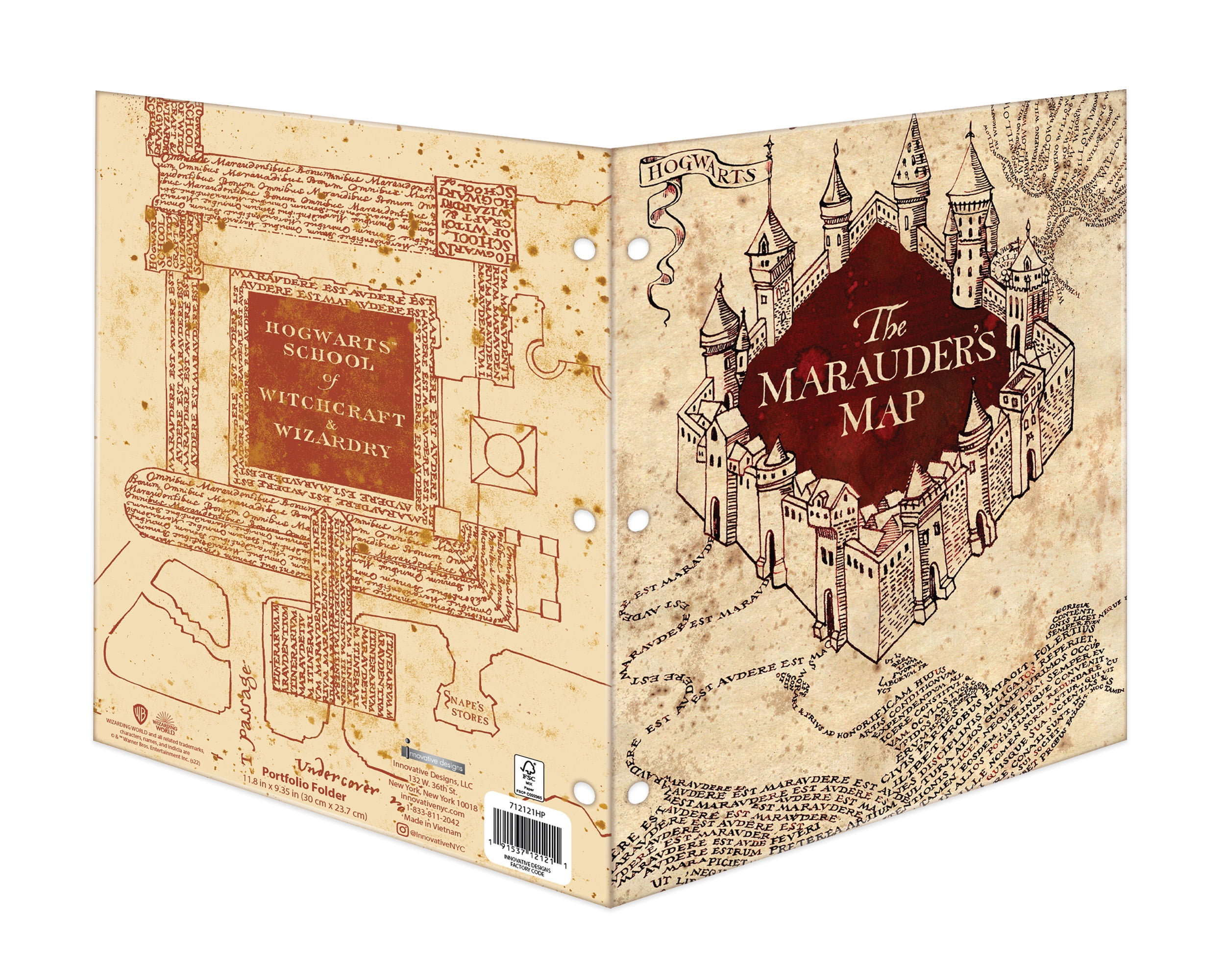 Warner Brothers Harry Potter 2-Pocket Paper Folder, 3-Hole Punched