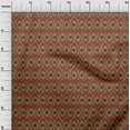 thumbnail image 3 of oneOone Georgette Viscose Brown Fabric Ikat Sewing Fabric By The Yard Printed Diy Clothing Sewing Supplies 42 Inch Wide, 3 of 4
