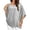 62Grey334, variant on WERYOUNG Women's Asymmetrical T Shirt Fashion Solid Color Crew Neck T-Shirts Short Sleeve Casual Tee Outdoor Activities Comfortable Tops L