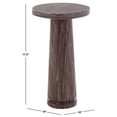 thumbnail image 3 of Safavieh Couture Valentia Modern Marble and Manufactured Wood Round End Table, Maroon, 3 of 9