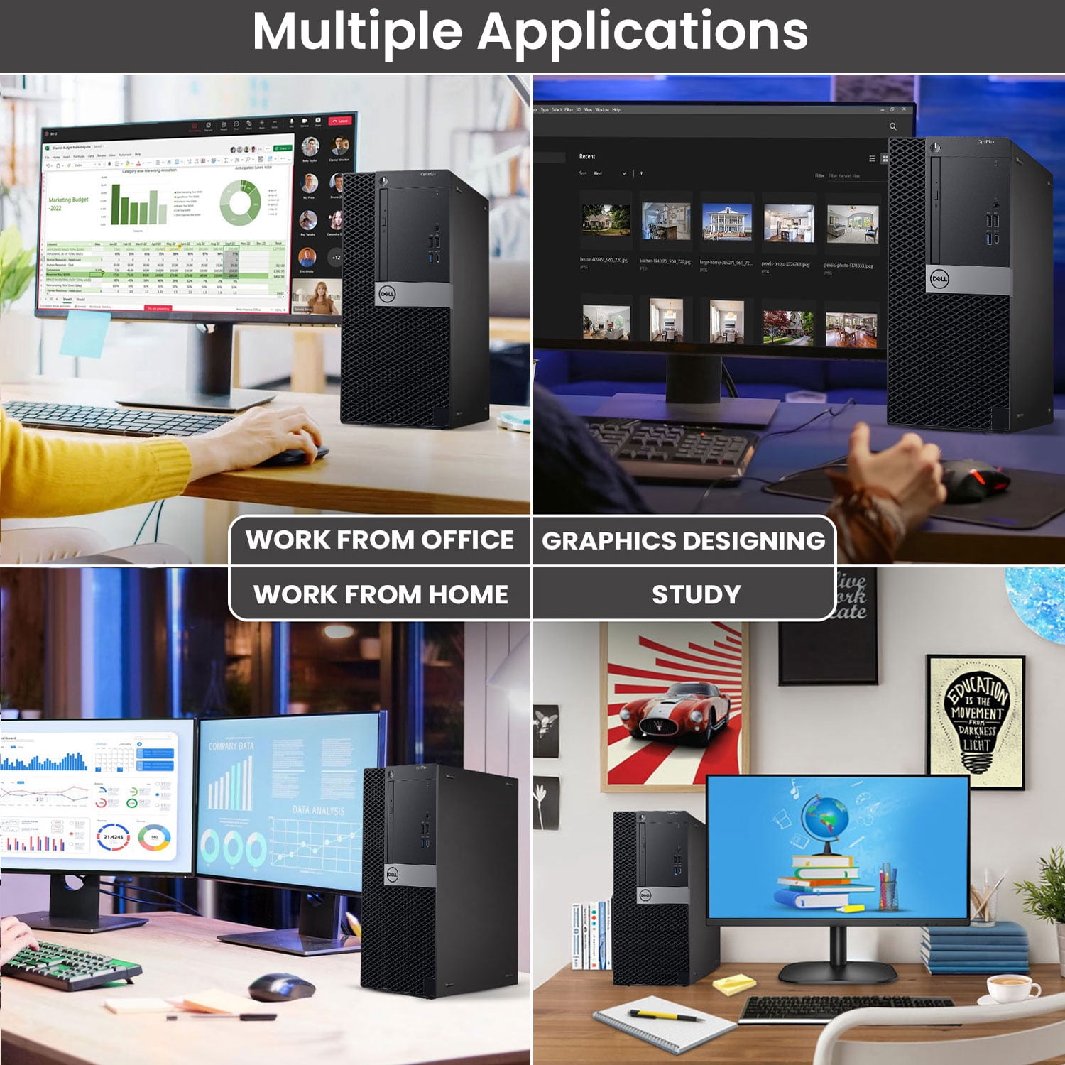 Restored Dell OptiPlex Desktop Computer PC Tower Intel Core i7