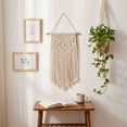 thumbnail image 6 of Leodye 1PCS Cotton Rope Wall Tapestry Hand Woven Fringe Hanging Decor for Bedroom Living Room Wedding Background Layout -17.71*7.87in, 6 of 7
