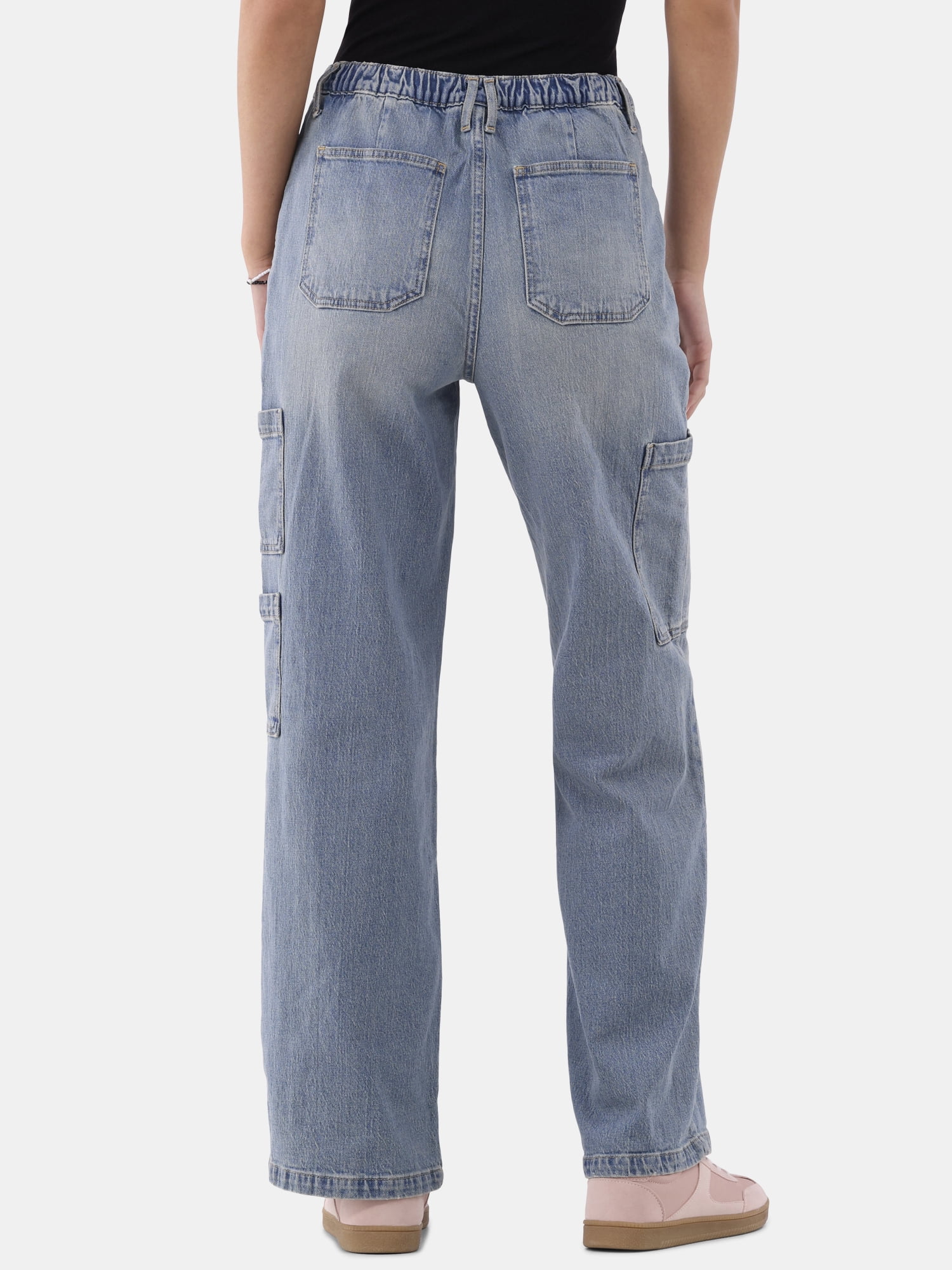 No Boundaries Wide Leg Cargo Pants, 31.5'' Inseam, Women's and Women's Plus Sizes XXS-4X