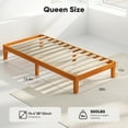 thumbnail image 5 of ZUNMOS 12 IN Twin Size Solid Wood Bed Frame with Wood Slat Support,  Sturdy, No Box Spring Needed,  Natural Pine, 5 of 10