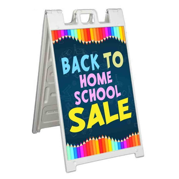 Back to Home School Special (24" X 36") Standard A-Frame Signicade, Includes Decal Applied To Stand