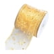 thumbnail image 1 of Cinta navideña decorativa de 9 m de ancho para envolver regalos con motivos navideños. Patrón de oro beige, 1 of 9