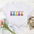 thumbnail image 4 of Staron Women's Casual Short Sleeve T-Shirt Easter Round Neck Basic Top Loose Comfy Relaxed Fashion Tee, White XXL, 4 of 4