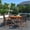 Brown, variant on Amazonia 5-Pieces Eucalyptus Round Patio Dining Set with 4 Armchairs, Natural/Brown