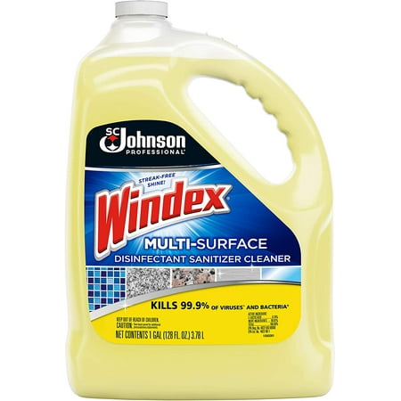 SC Johnson Professional WINDEX Multi-Surface & Disinfectant Cleaner Refill, 1 gallon (Pack of 4)