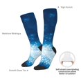 thumbnail image 4 of Naloa Blue Glitter Sparkles Knee Socks, High Socks Long Stretchy Sock Women Knee High Stocking, Long Socks for Women, 4 of 6