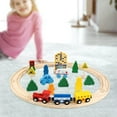 thumbnail image 1 of Ensemble de Voies Ferrées en Bois Miniature Jouet Cadeau 26 Pcs, 1 of 8