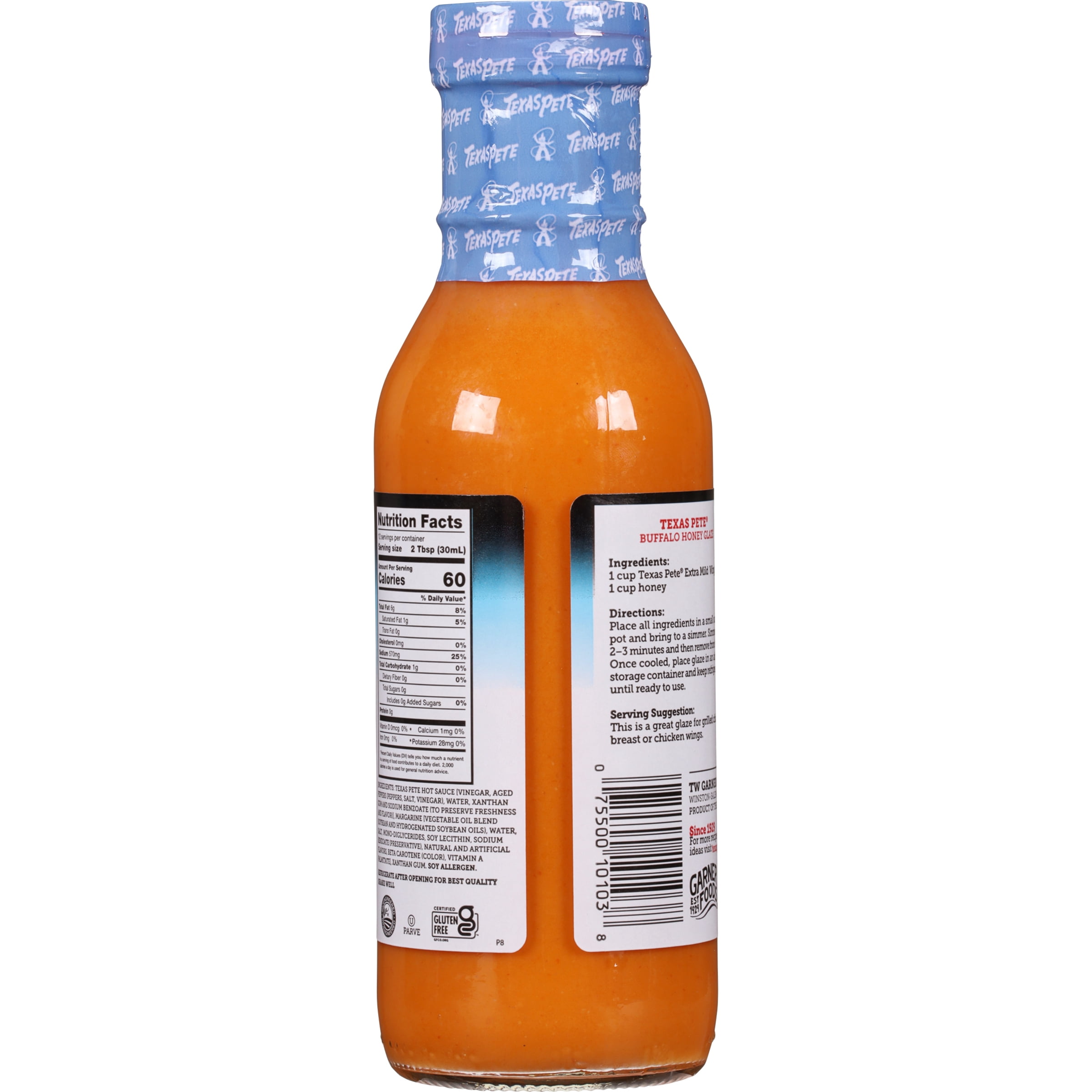 (2 pack) Texas Pete Extra Mild Gluten-Free Wing Sauce 12 fl oz