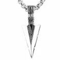 thumbnail image 3 of QQTDFG Personalit​y Silver Color Spear 316L Stainless Steel Mens Pendant Necklace Gift-default, 3 of 8